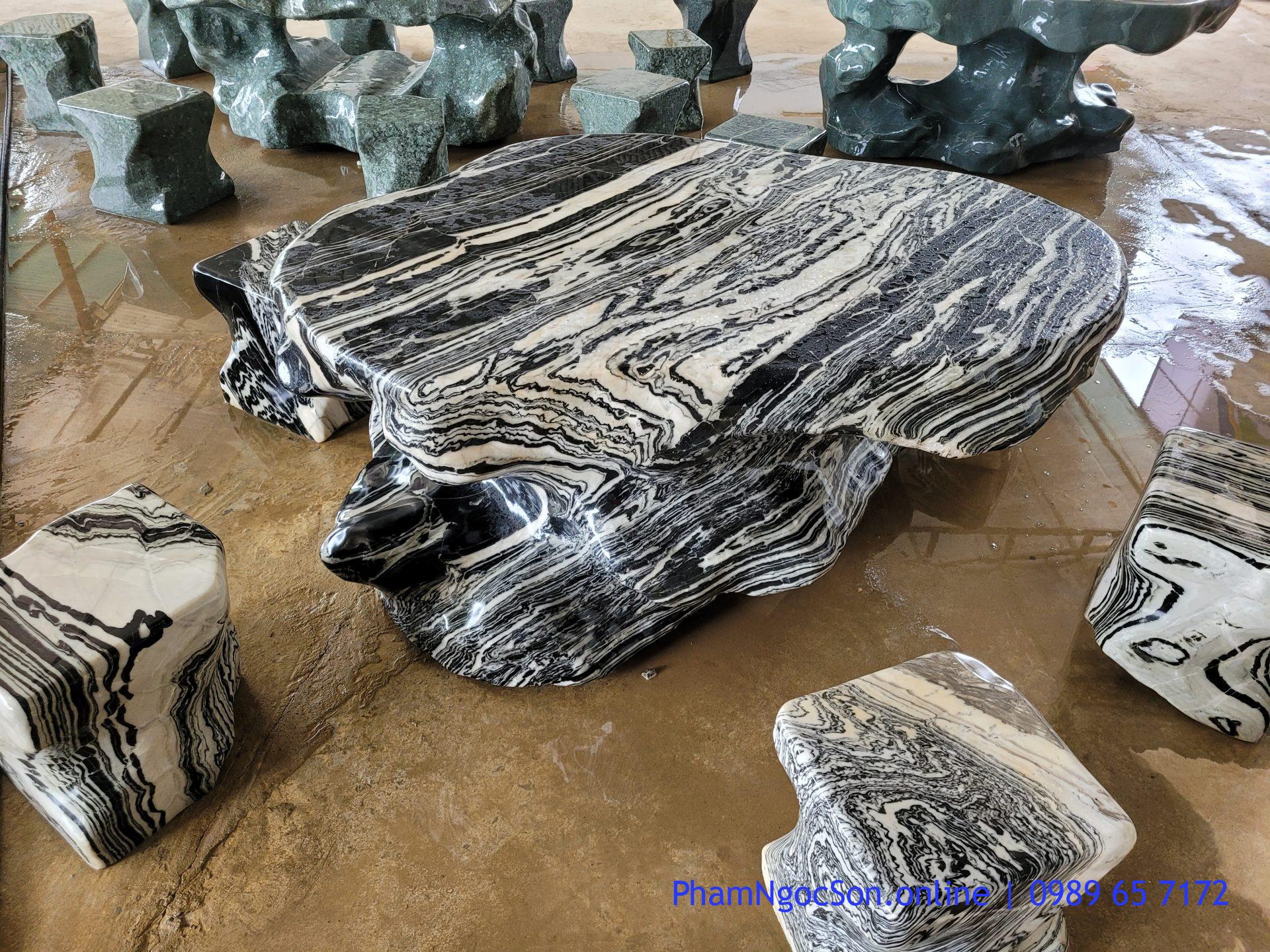 Bàn ghế đá tự nhiên Bàn ghế đá tự nhiên