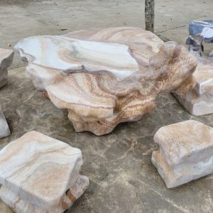 bàn ghế đá tự nhiên