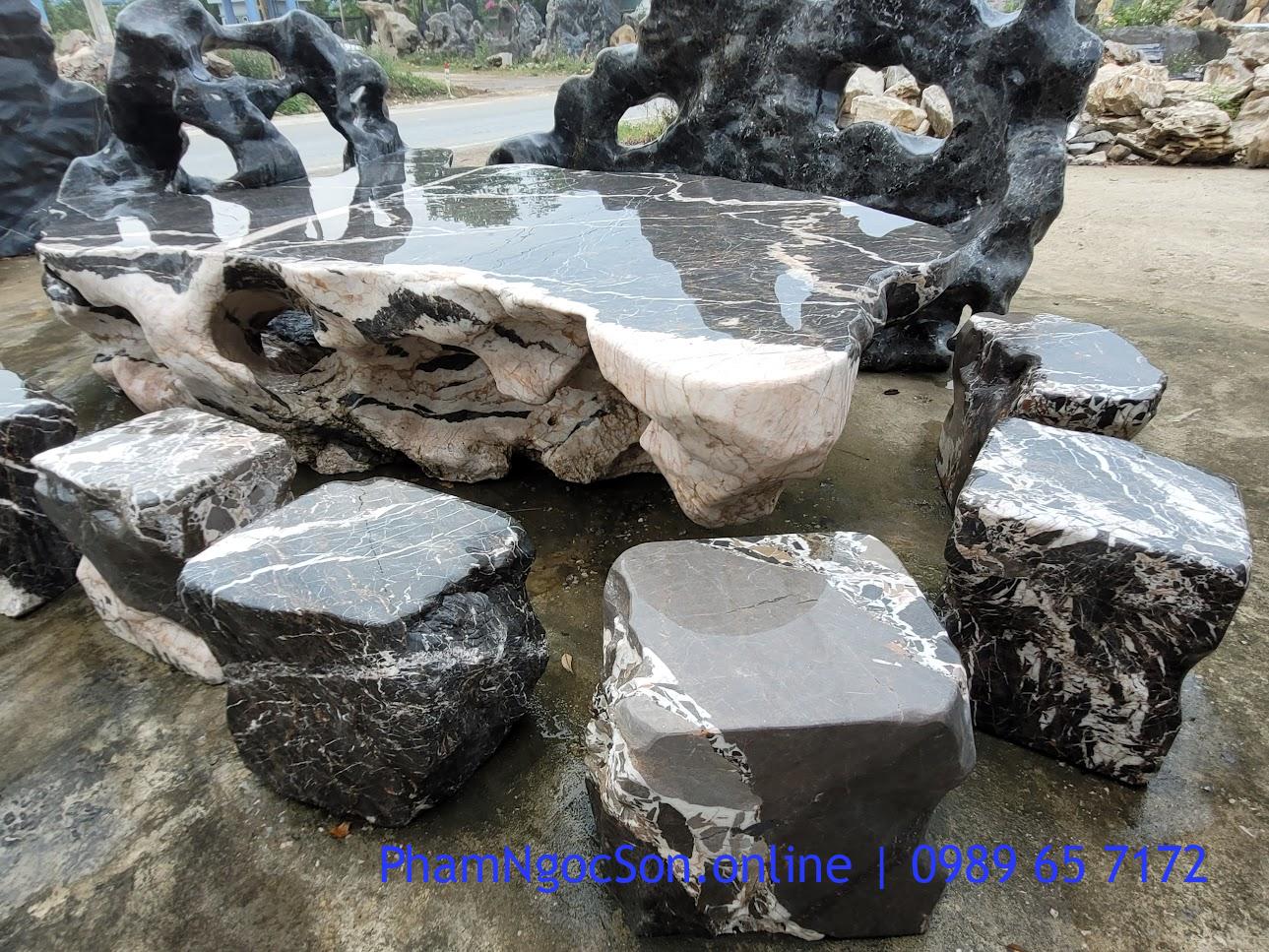 bàn ghế đá tự nhiên