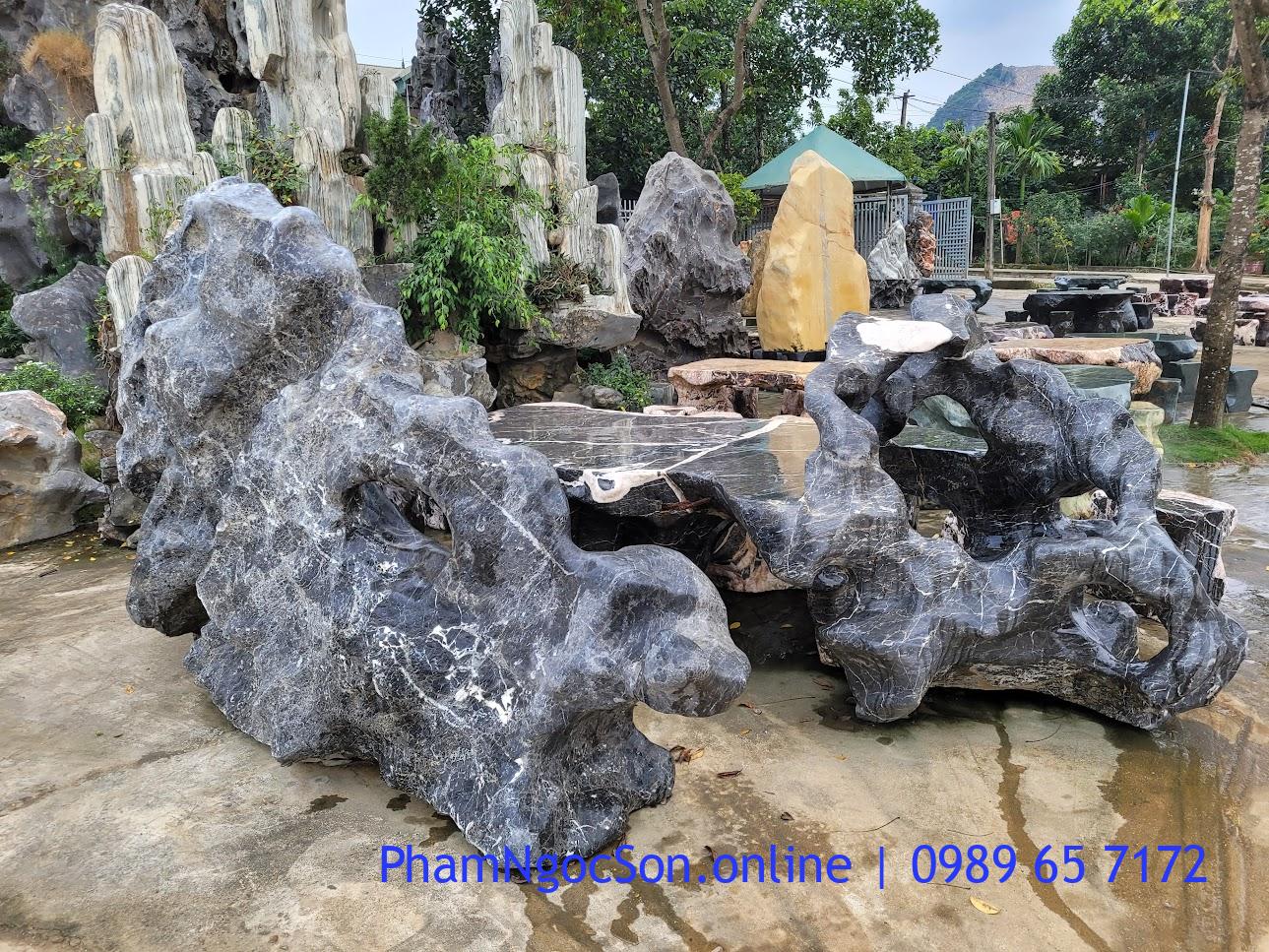 bàn ghế đá tự nhiên