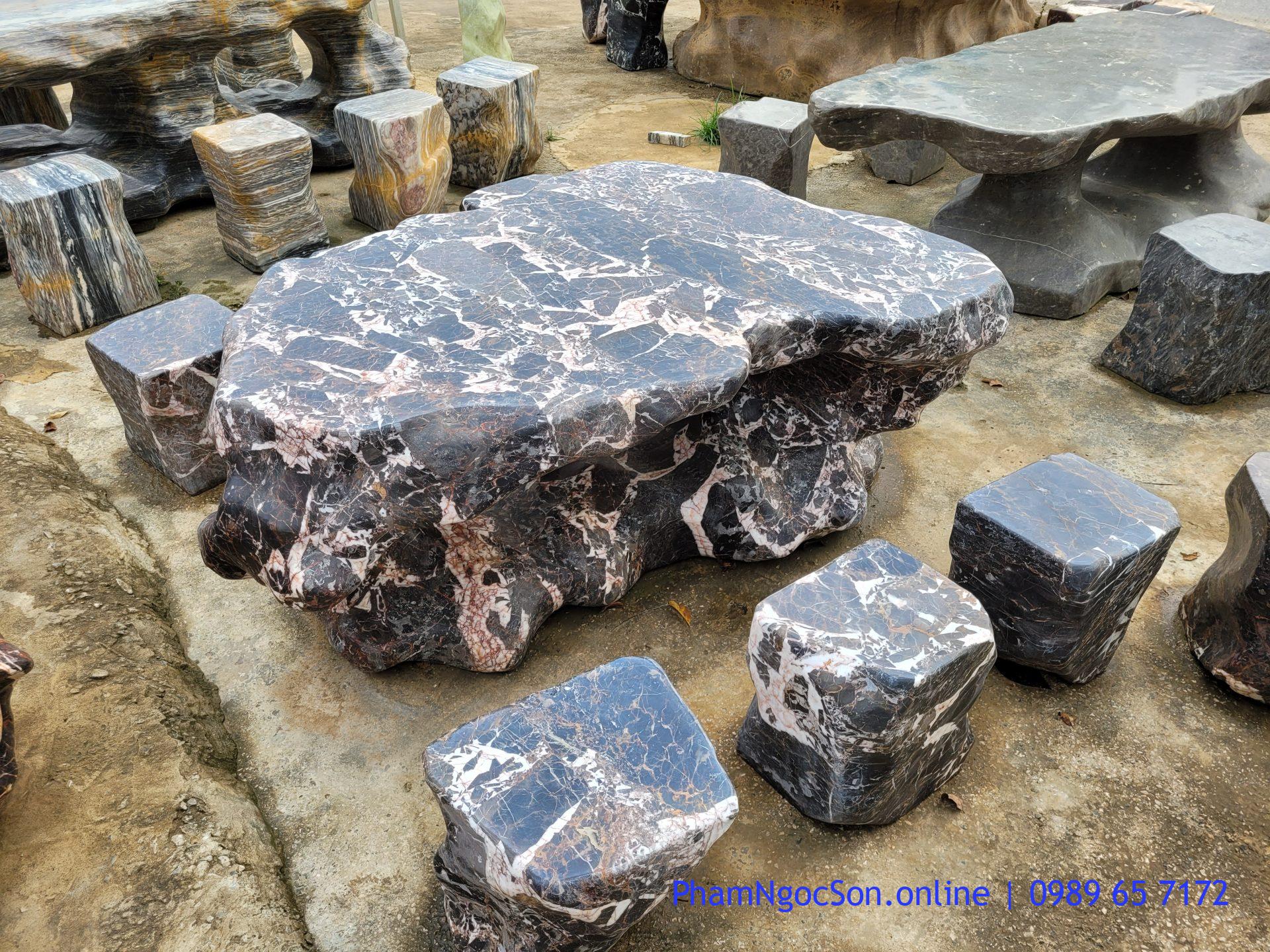 bàn đá tự nhiên đá báo hồng