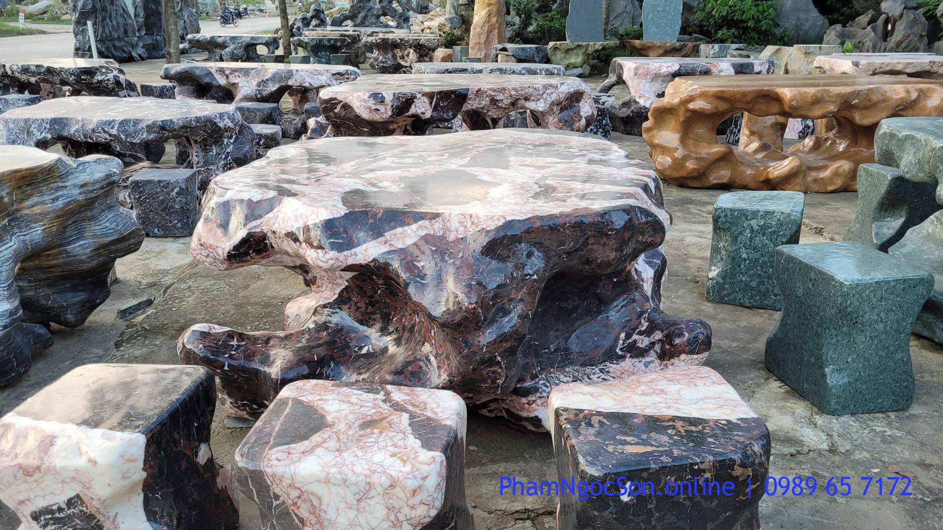 bàn ghế đá tự nhiên