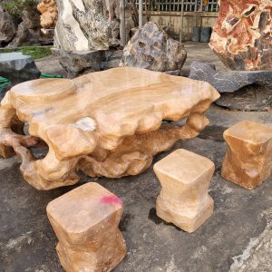 bàn ghế đá tự nhiên cẩm thạch
