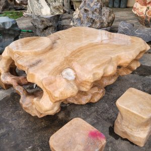 bàn ghế đá tự nhiên cẩm thạch