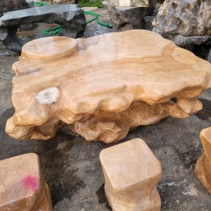 bàn ghế đá tự nhiên cẩm thạch