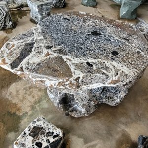 bàn ghế đá tự nhiên hoa trắng