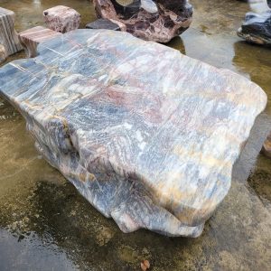 Bàn ghế đá tự nhiên thổ cẩm