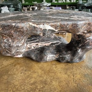 bàn ghế đá tự nhiên vân hồng