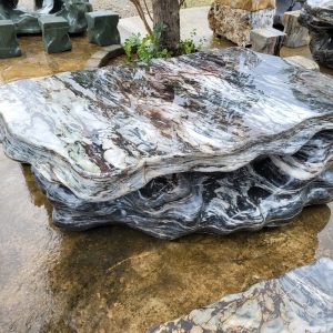 bàn ghế đá tự nhiên vân mây