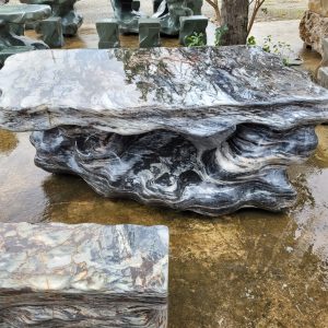 bàn ghế đá tự nhiên vân mây