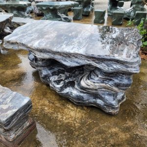 bàn ghế đá tự nhiên vân mây
