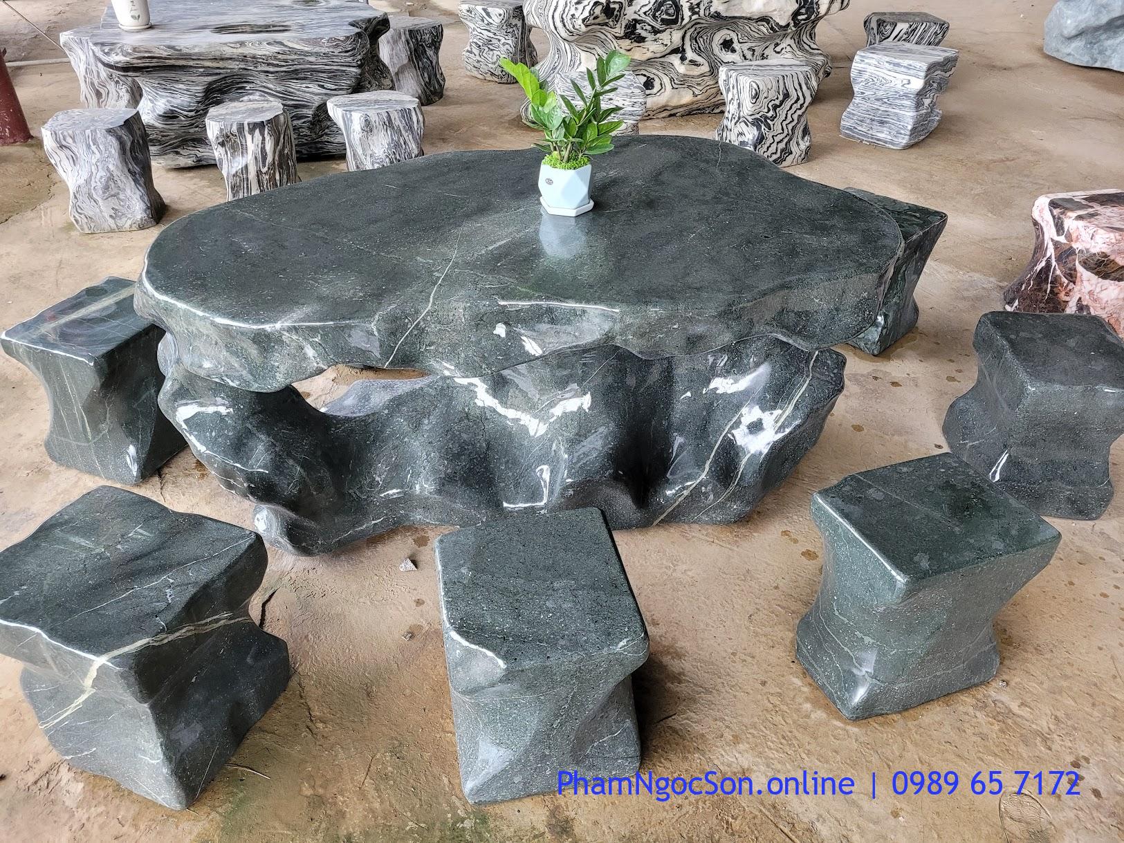 bàn ghế đá tự nhiên Thanh Hóa