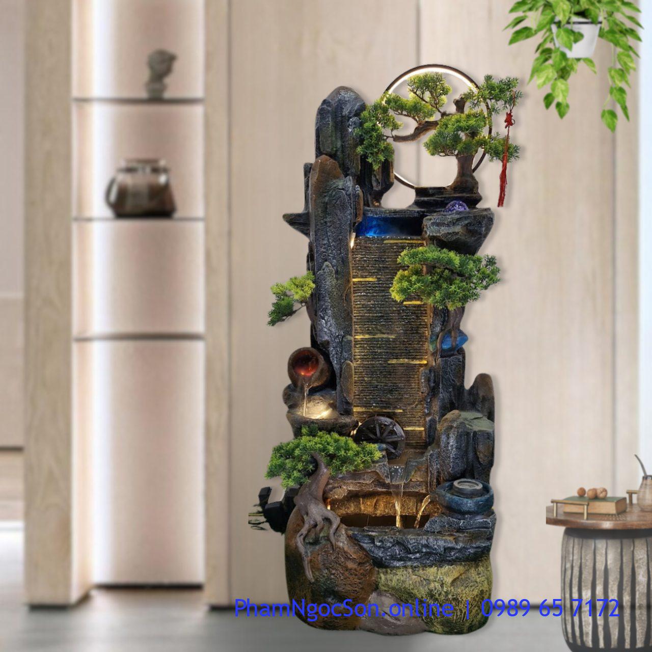 thác nước phong thủy tiểu cảnh