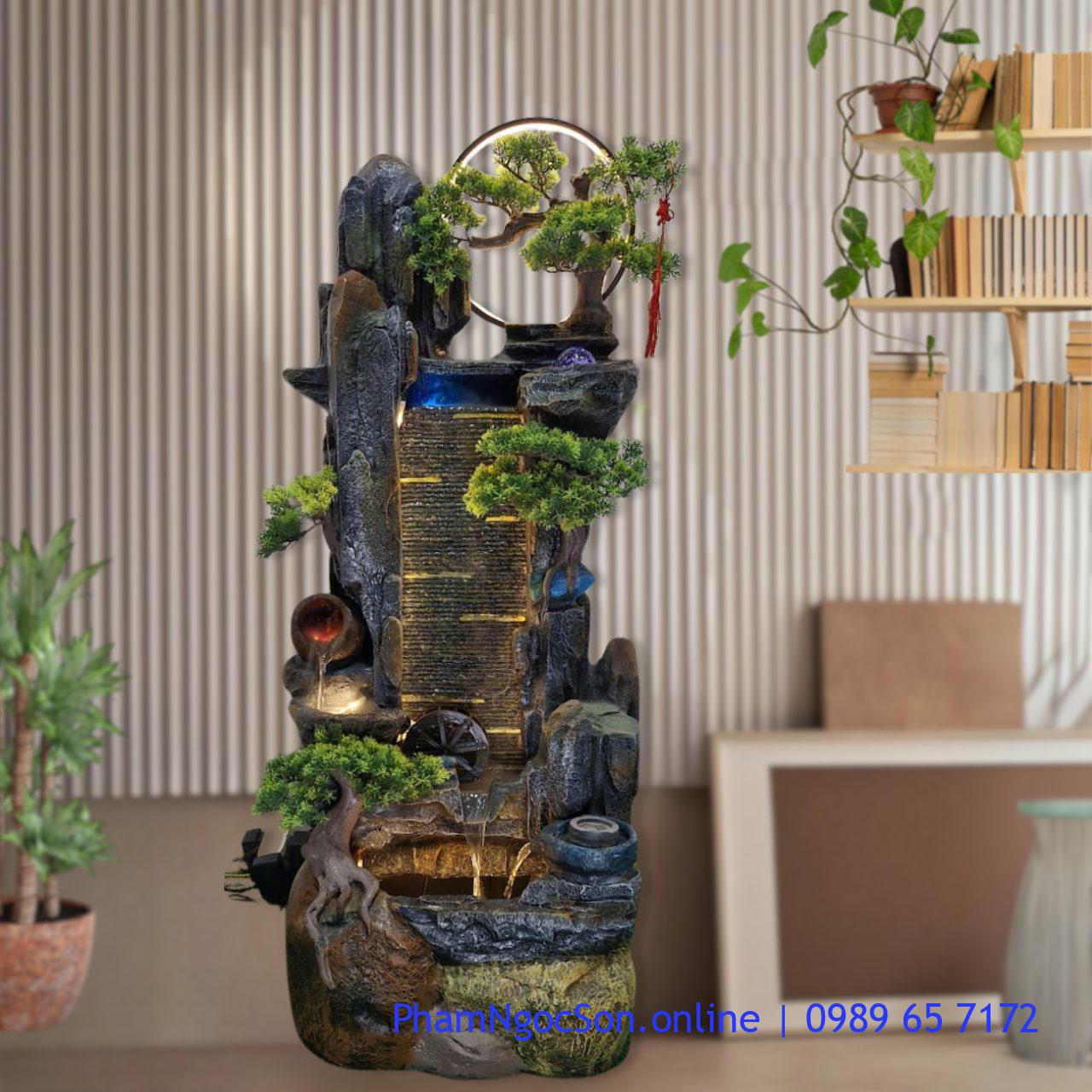 thác nước phong thủy tiểu cảnh