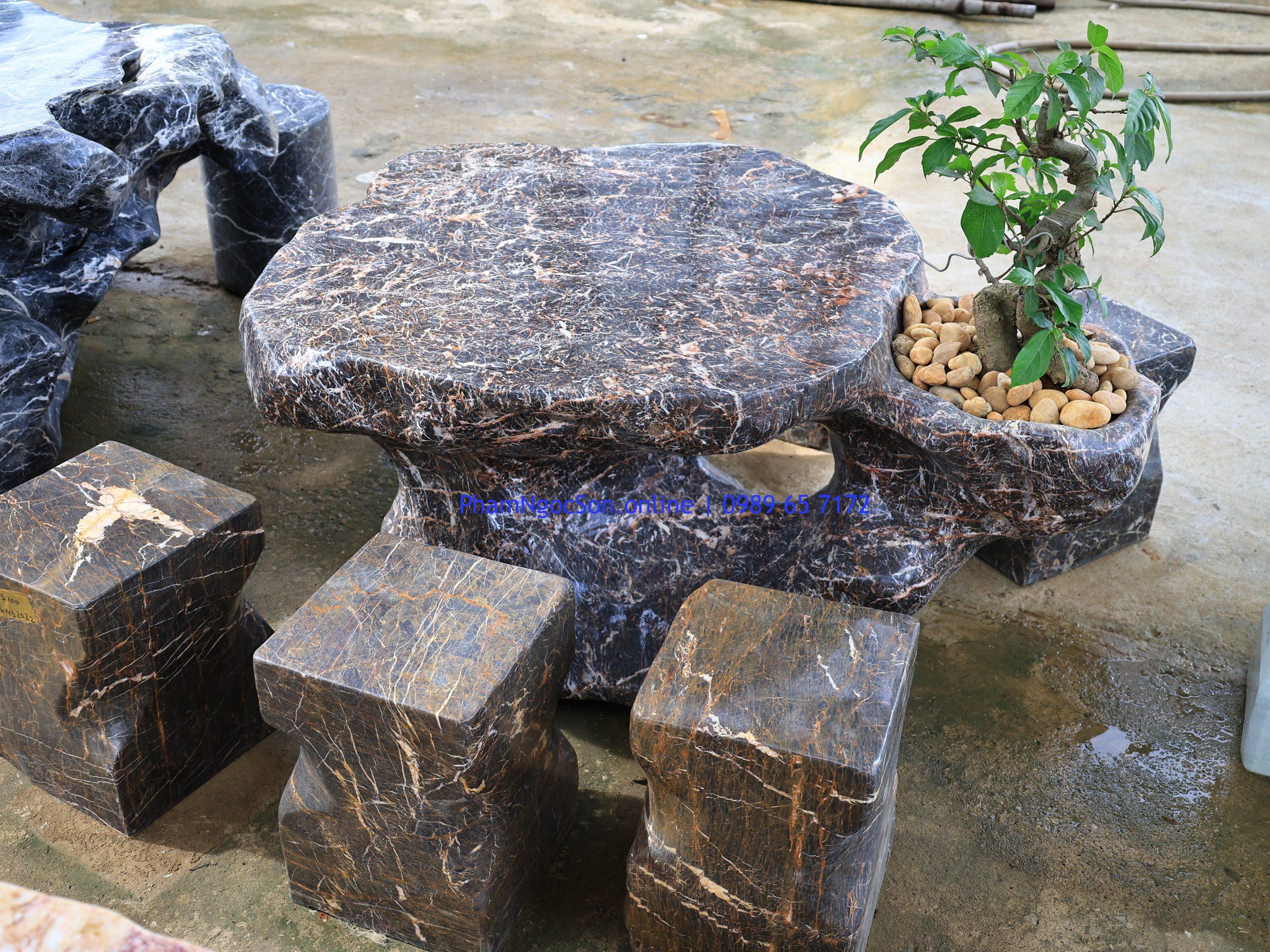 bàn ghế đá tự nhiên giá rẻ