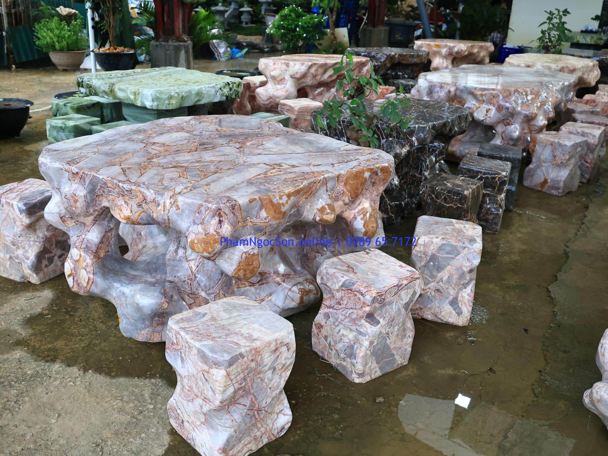 nơi bán bàn đá tự nhiên nguyên khối tại xưởng